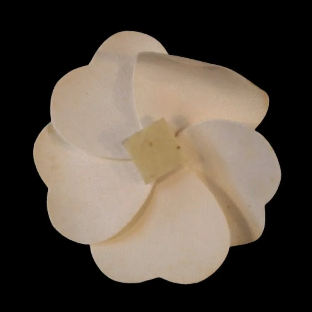 Chanel Ribbons With Camellia Paper Flower Flaws See Description